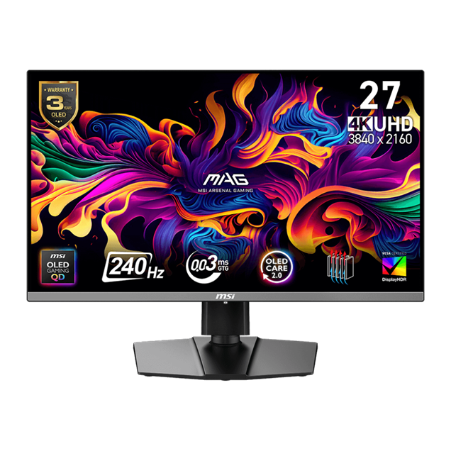 MSI MAG 272UP QD-OLED X24 27" 4K Gaming Monitor - QD-OLED, 240Hz, 0.03ms, HDMI